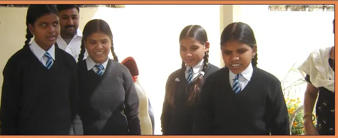 Students in school uniform at Kikarwali